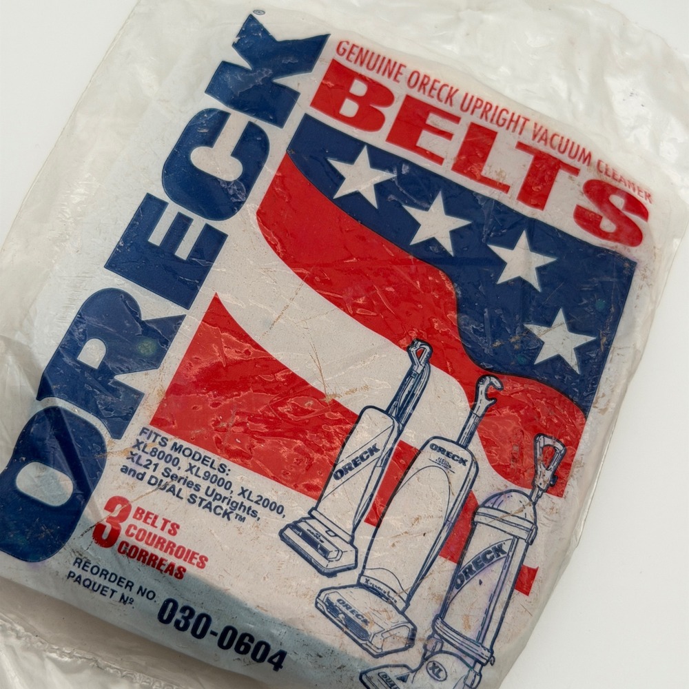 Oreck Genuine Upright Vacuum Belts 3 Pack 030-0604 XL8000 XL9000 XL2000 XL21